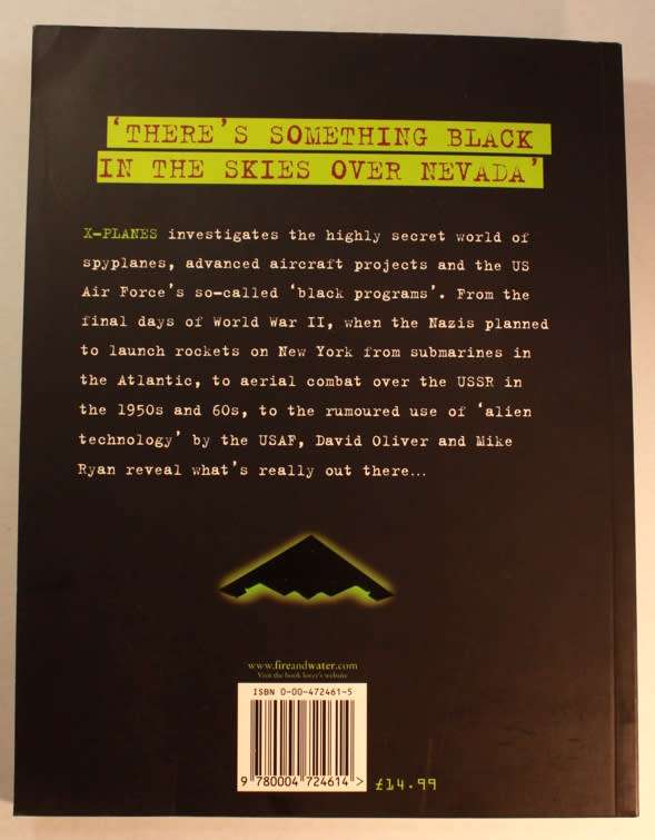X Planes: Secret Planes and Secret Missions by David Oliver & Mike Ryan Softcover Book