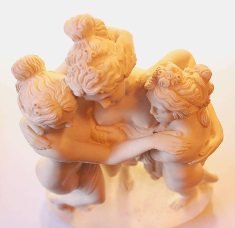 The Three Graces Sculpture (Antonia Canova) Alabaster Resin Statue by P.A.T.