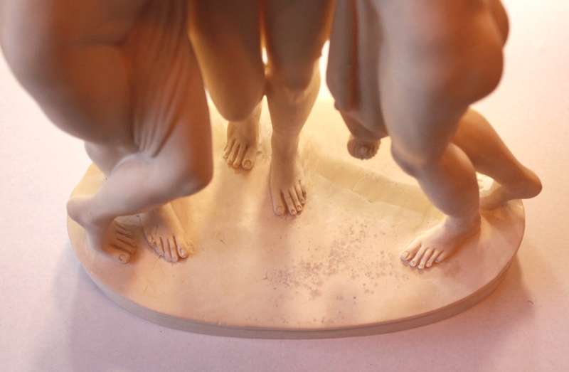 The Three Graces Sculpture (Antonia Canova) Alabaster Resin Statue by P.A.T.