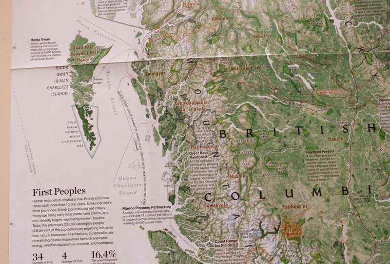 National Geographic Folded Map Claiming British Columbia June 2016