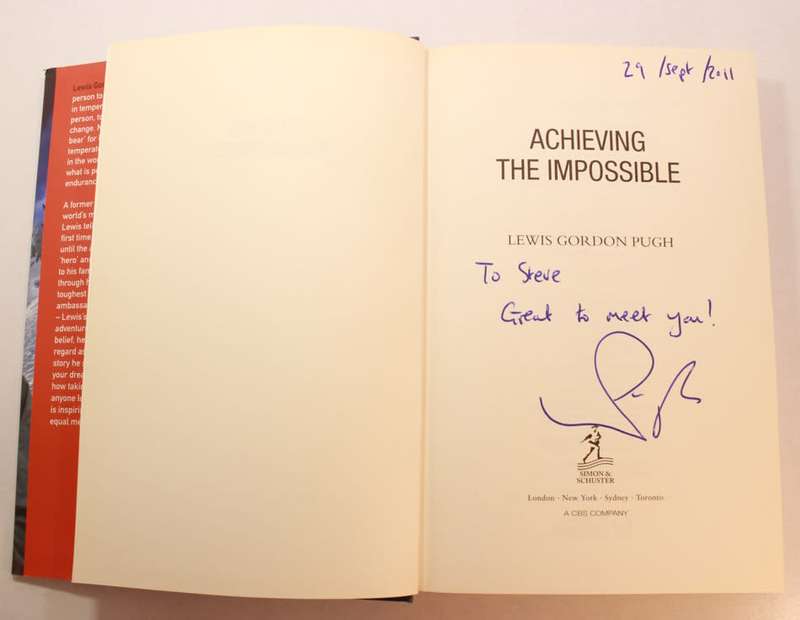 Achieving The Impossible by Lewis Gordon Pugh - Autographed - 1st Edition Hardcover Book