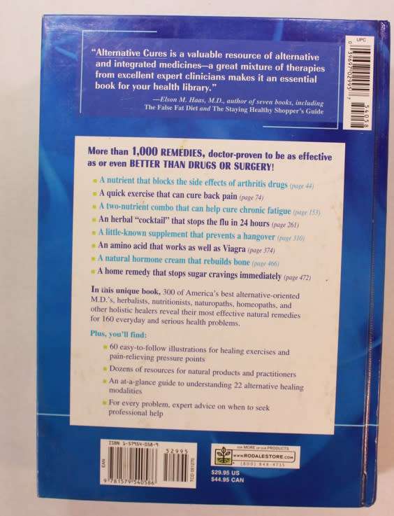 Alternative Cures by Bill Gottlieb Hardcover Book