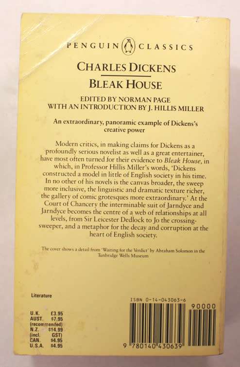 Bleak House by Charles Dickens Penguin Classics Softcover Book