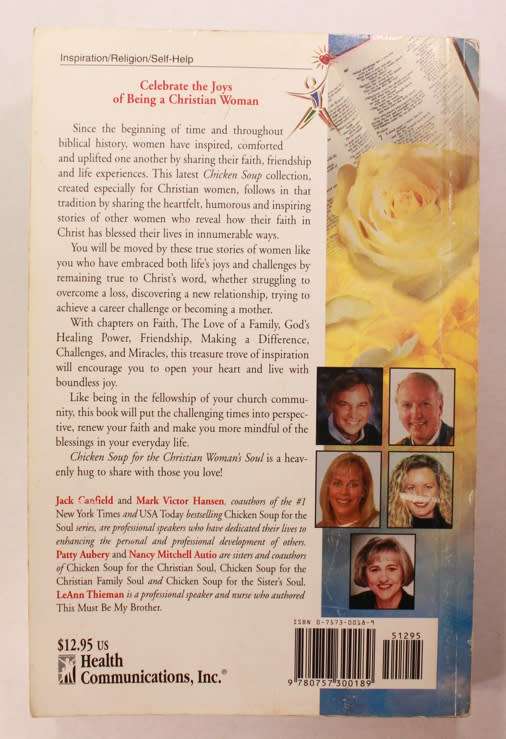 Chicken Soup For The Christian Woman's Soul by Various Authors Softcover Book