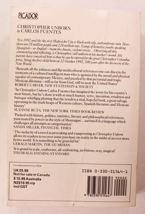 Christopher Unborn by Carlos Fuentes Softcover Book
