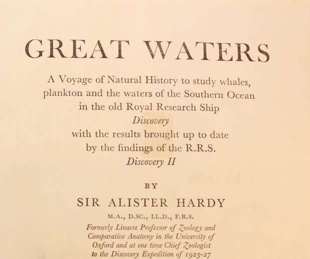 Great Waters by Sir Alister Hardy Hardcover Book