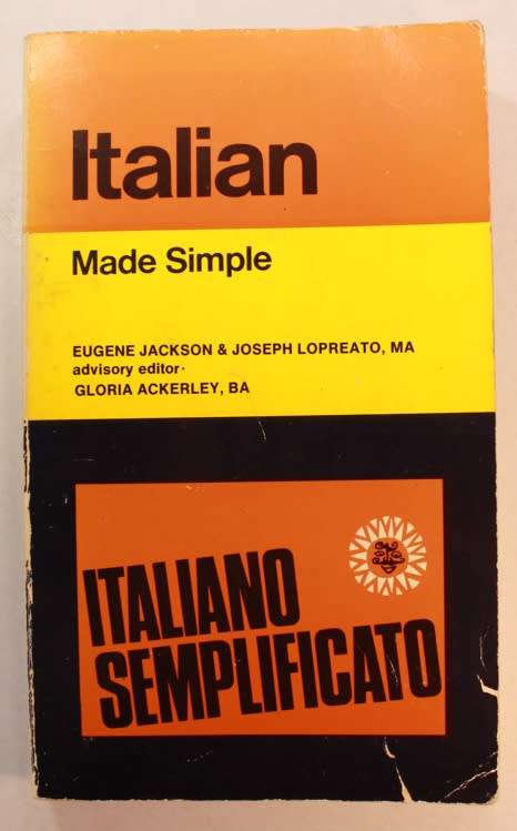 Italian Made Simple by Eugene Jackson & Joseph Lopreato Softcover Book