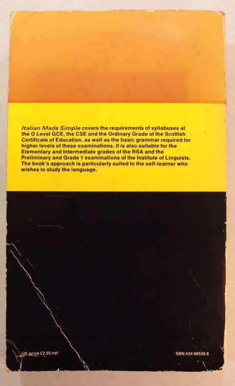 Italian Made Simple by Eugene Jackson & Joseph Lopreato Softcover Book