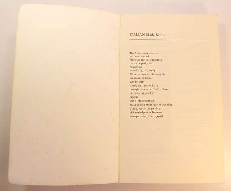 Italian Made Simple by Eugene Jackson & Joseph Lopreato Softcover Book