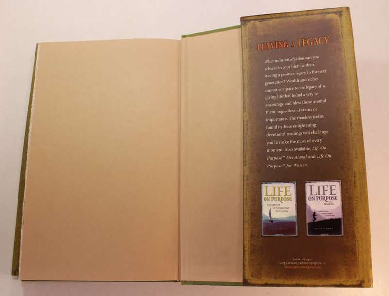 Life on Purpose For Men (Devotional) by J.M. Farro Hardcover Book
