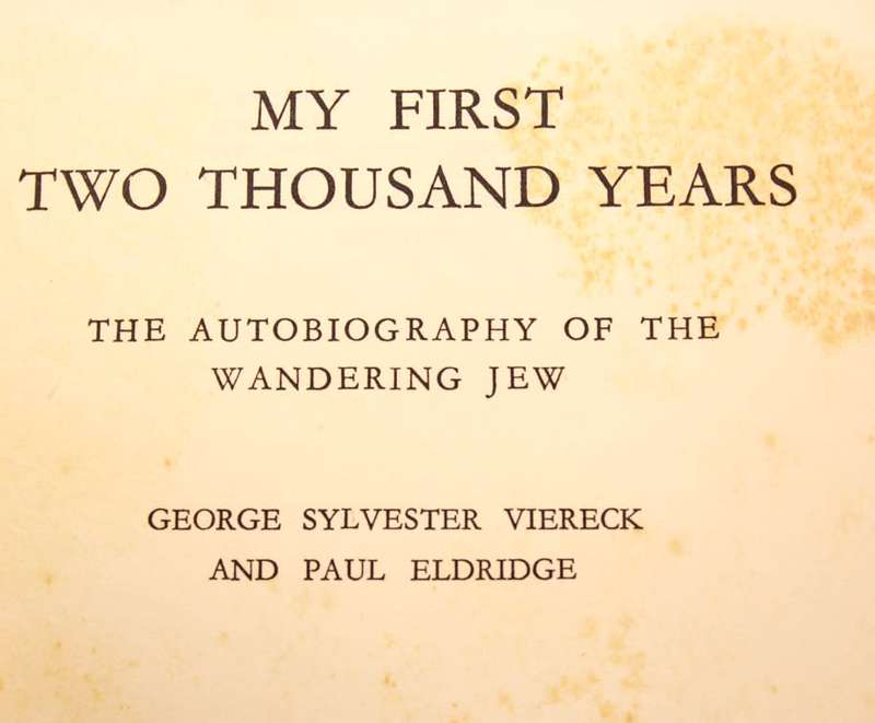 My First Two Thousand Years by Viereck and Eldridge Hardcover Book