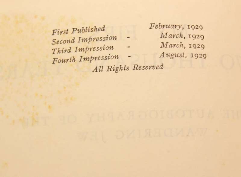 My First Two Thousand Years by Viereck and Eldridge Hardcover Book