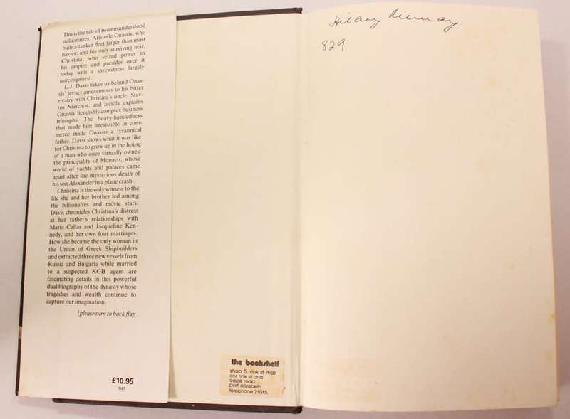 Onassis and Christina The Amazing Story of a Fabulous Dynasty by L J Davis Hardcover Book