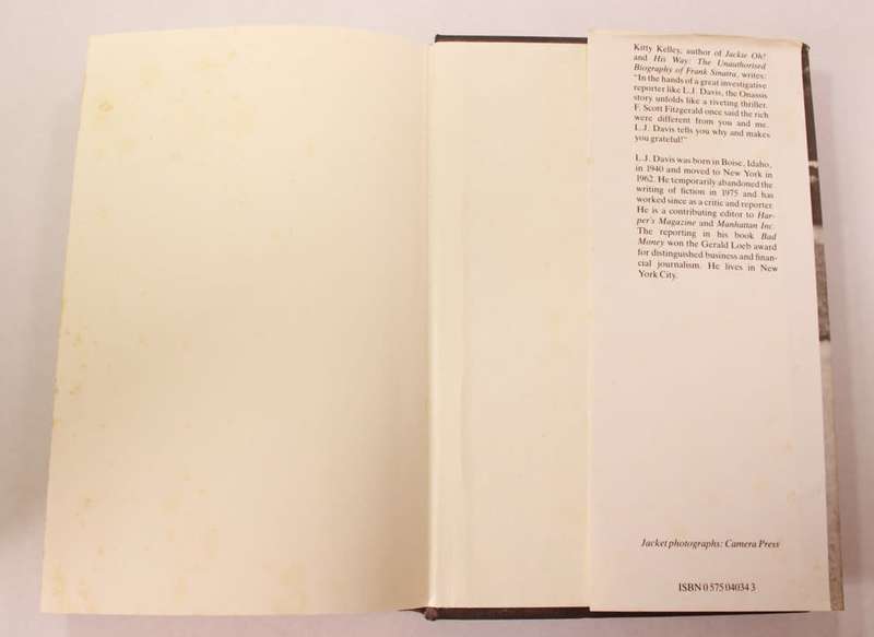 Onassis and Christina The Amazing Story of a Fabulous Dynasty by L J Davis Hardcover Book