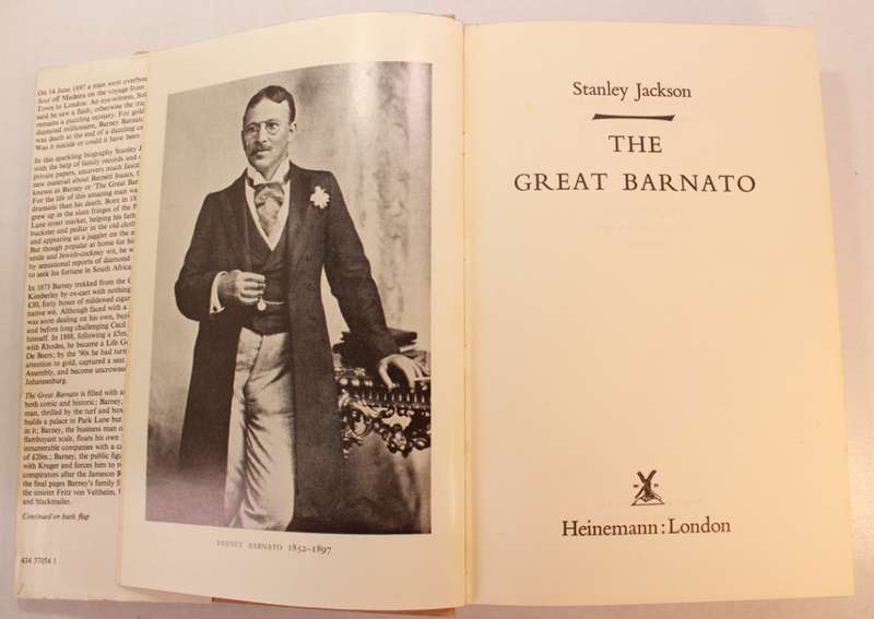 The Great Barnato by Stanley Jackson Hardcover Book