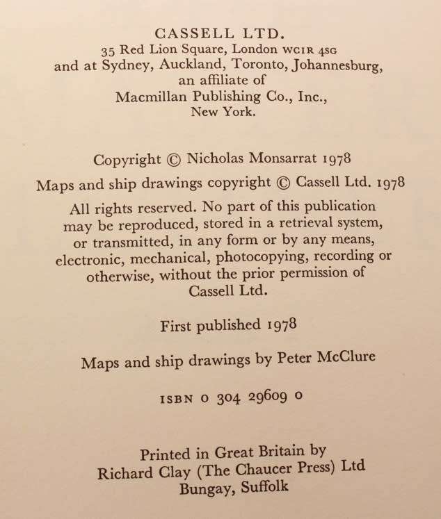 The Master Mariner Book 1: Running Proud by Nicholas Monsarrat Hardcover Book