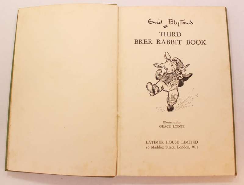 Third Brer Rabbit Book by Enid Blyton First Edition Hardcover Book