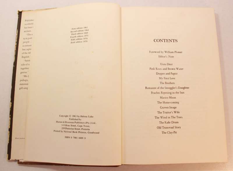 Unto Dust Stories by Herman Charles Bosman Hardcover Book