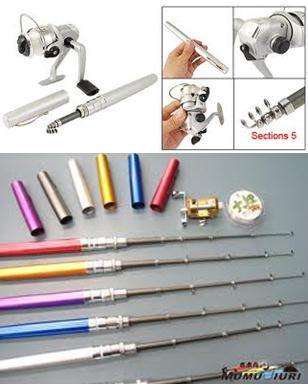 Pen Fishing Rod with Coffee Grinder Reel