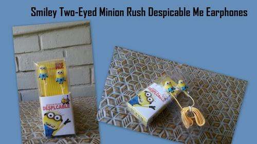 Smiley Two-Eyed Minion Rush Despicable Me Earphones