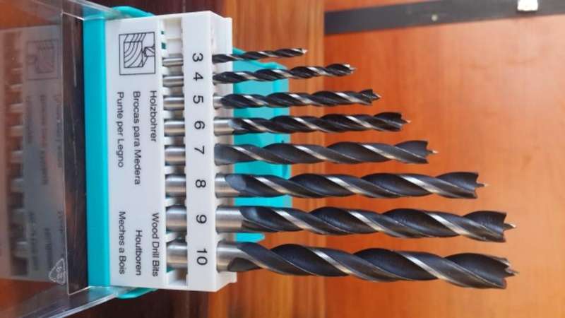 8pc Wood Drill Bit Set with Storage Case