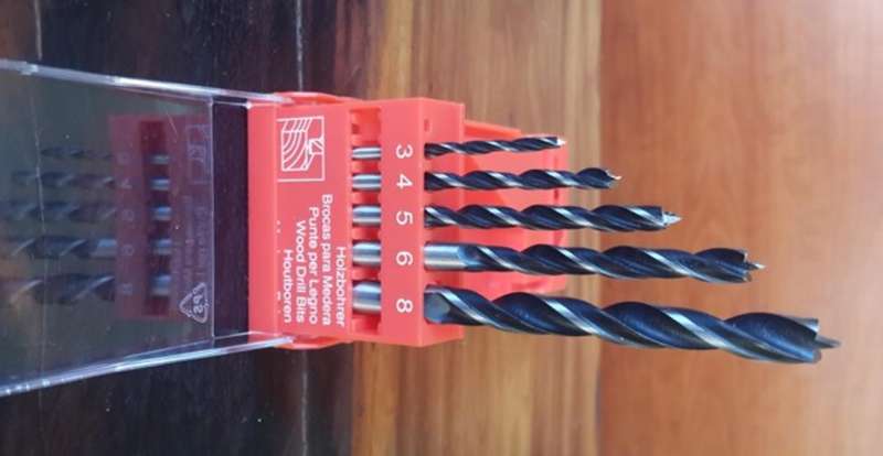 5pc Wood Drill Bit Set with Storage Case