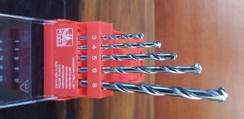 5pc Masonry Drill Bit Set with Storage Case