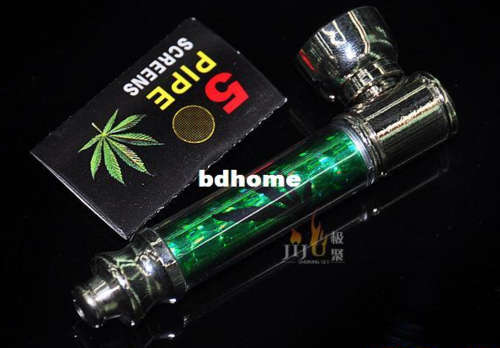Small Metal Smoking Pipe with 5 Pipe Screens