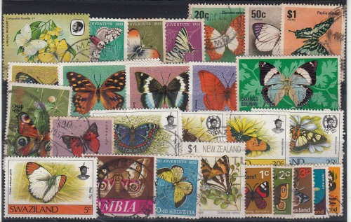 THEMATIC BUTTERFLIES\MOTHS USED LOT