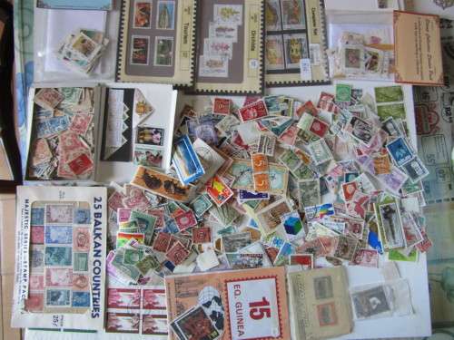 MIXED WORLD LOT WITH FDC'S,STAMPS,DSC'SAND ODDS & ENDS