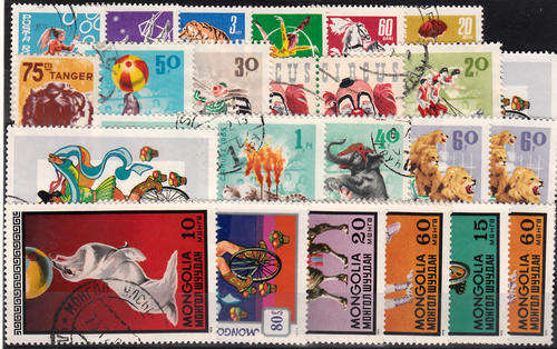 THEMATICS CIRCUS 26 STAMPS