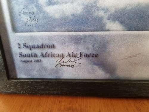 2 Squadron SAAF August 2003 Cheetah D signed poster