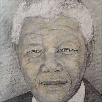 A3 Size Original Unframed Pencil Portrait of Nelson Mandela directly from Artist (Yvette Vorster)