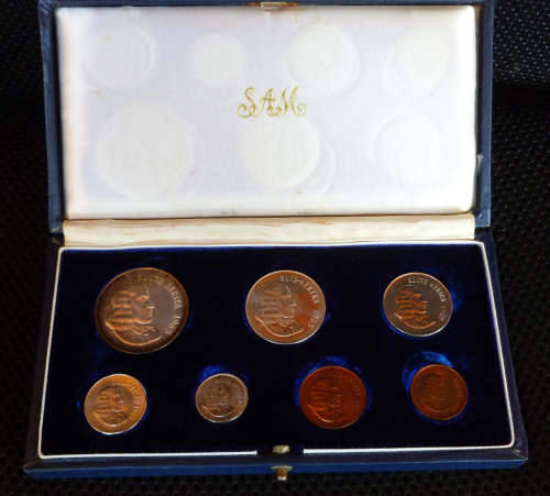 Republic of South Africa: Proof Set of 1965 - Original SA Mint Blue Box (First Issue of the Series)
