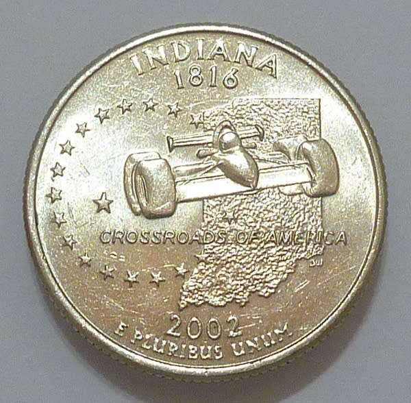 USA 25c Quarter Dollar 2022-D `Indiana`
