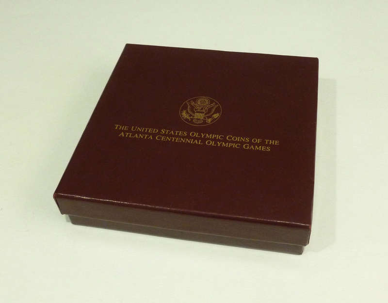 1996 United States Mint Olympic Four Coin Proof Set Silver Dollar Coins No Gold - Gem Proof Set.