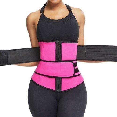 Women Waist Trainer Body Shaper Slimmer Sweat fat burning molding belt -Available in BLACK PINK GREY