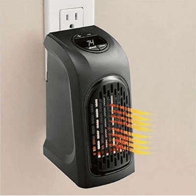 400W Winter Portable Wall-Outlet Electric Heater Warm Heating Fan Silent