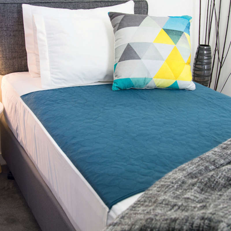 Conni Reusable Bed Pad with Tuck-ins 100x100cm  Teal