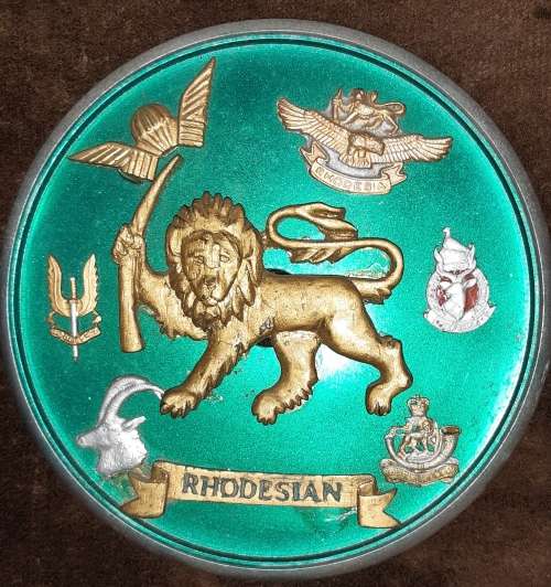 Handmade Rhodesian Unit paperweight