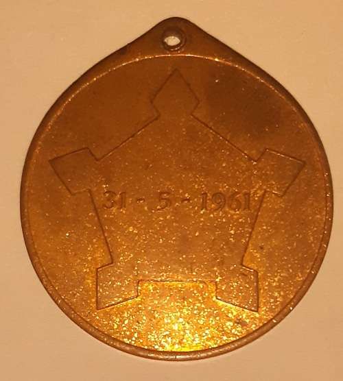 Rare 1961 S.A.D.F presentation Bronze Medallion.