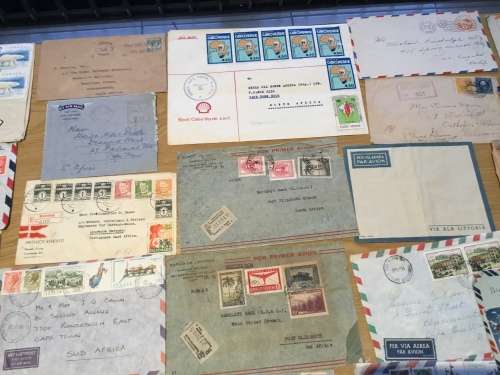 Postal History Cover LOT 31 Items Argentina Indochina USA GB Cabo Verde Denmark Malaya Singapore