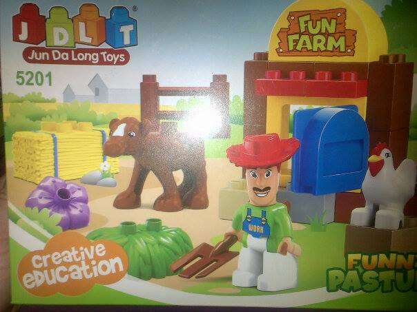 NEW FUNNY PASTURE BUILDING BLOCKS 29 PC