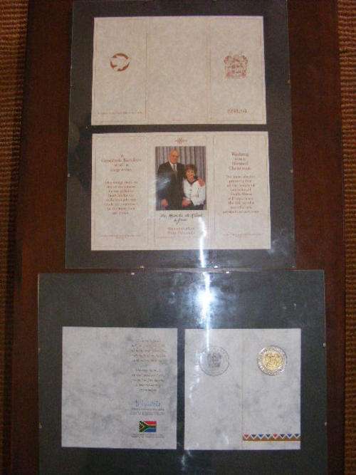 Mandela / De Klerk signed Christmas Cards