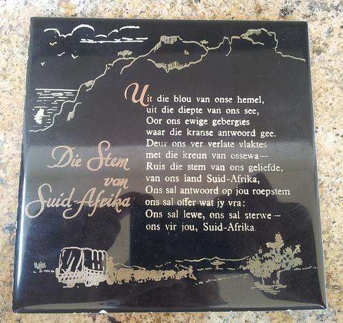 DIE STEM VAN SUID-AFRIKA TILE/TEEL  - 15X15 CM