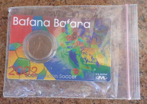 2002 50c CIRCULATION COIN - BAFANA BAFANA - ENCAPSULATED