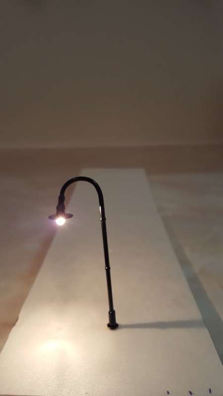 Operational Bent Street Lights. Set of 2 (65 mm)