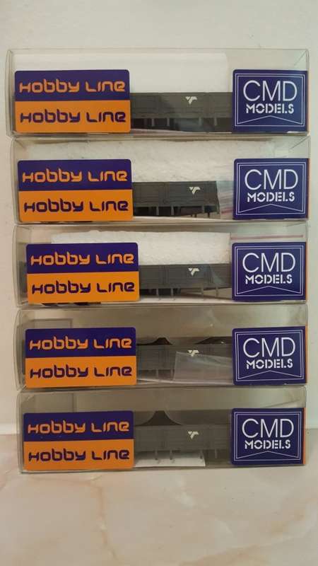 CMD Models - Spoornet DZ-7 Open Wagons. (Batch of 5 - Original Boxes)