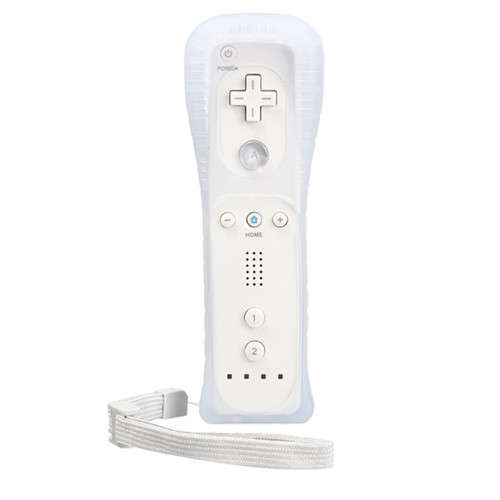 OFFICIAL WII REMOTE WITH JACKET AND WRIST STRAP (WHITE)
