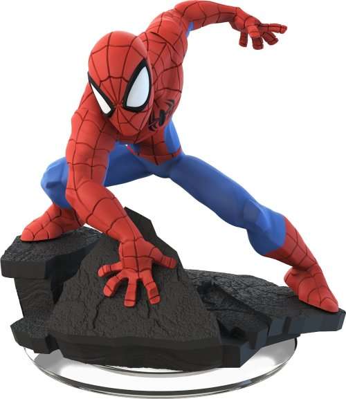 Disney infinity marvel super heroes 2.0 game red Spiderman figure with spider-copter power disc